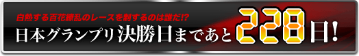 日本グランプリ決勝日まであと228日!