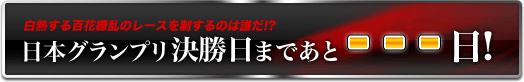 日本グランプリ決勝日まであと---日